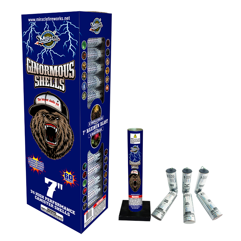 M828 MIRACLE FIREWORKS 7' INCH GINORMOUS SHELLS