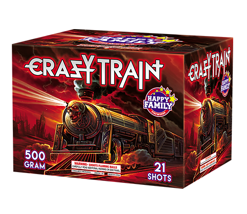 JL522033 HAPPY FAMILY FIREWORKS CRAZY TRAIN 21 SHOTS