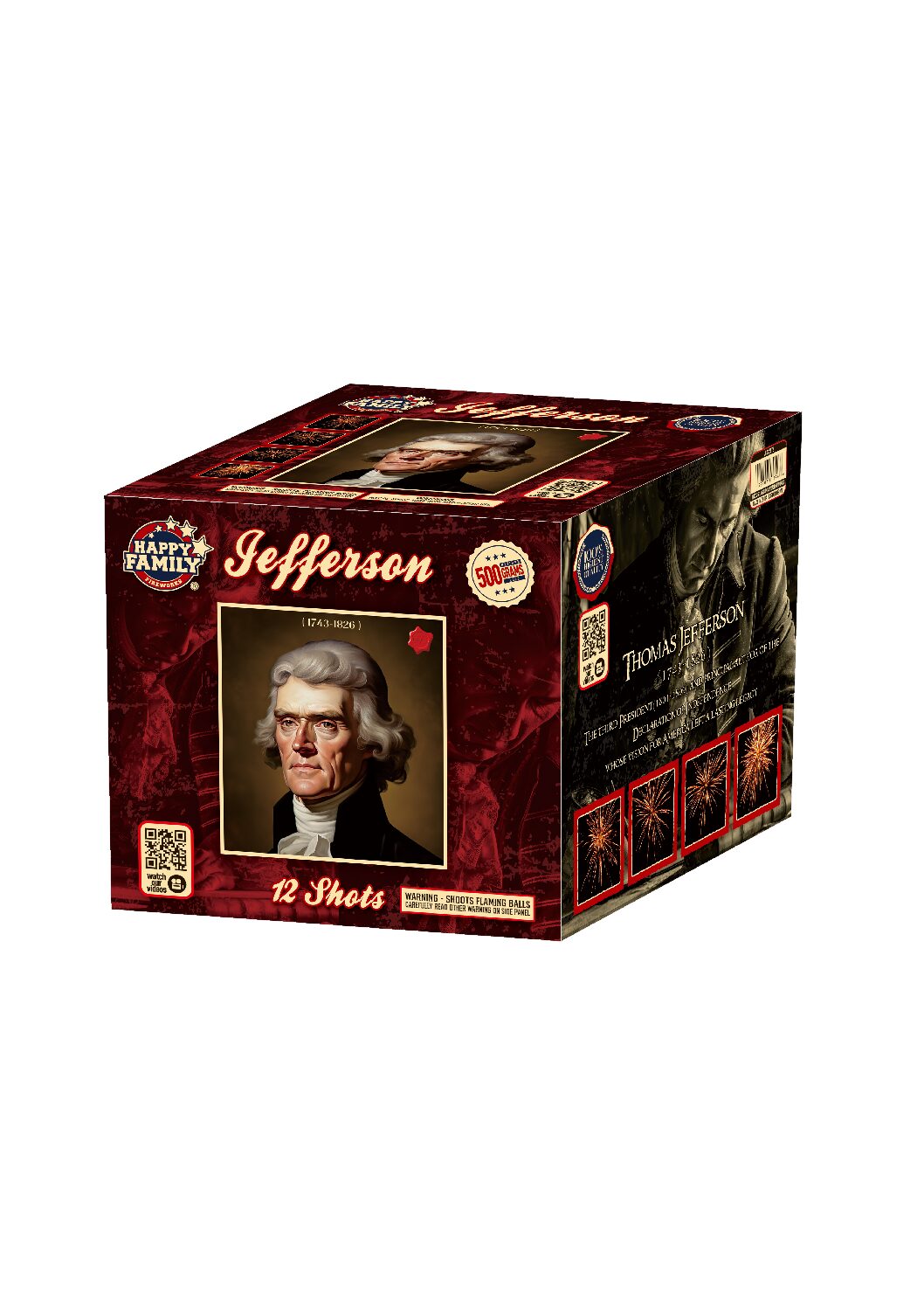 JL522078 HAPPY FIREWORKS  JEFFERSON 12 SHOT'S