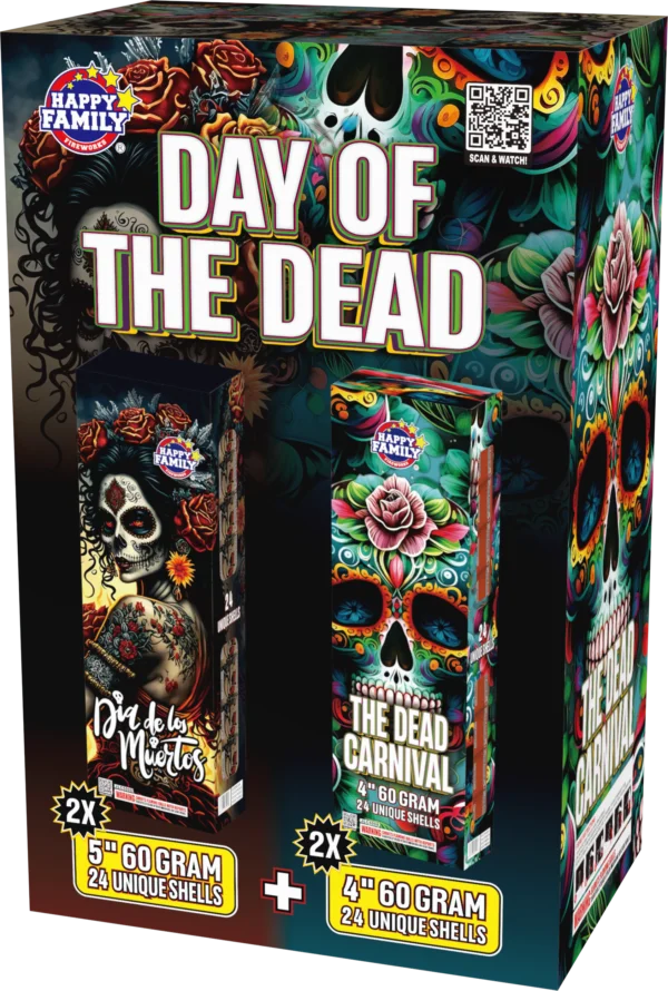 JLC2501M HAPPY FAMILY FIREWORKS DAY OF THE DEAD(Assorted color box mixed with DIA DE LOS MUERTOS and THE DEAD CARNIVAL )