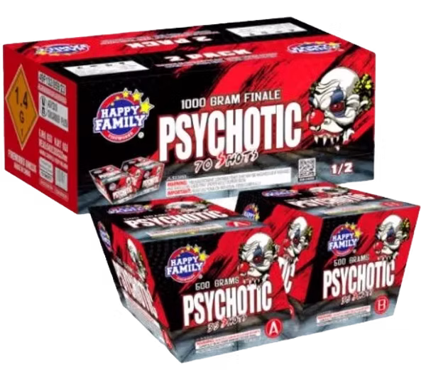 JL523055A/JL523055B HAPPY FAMILY FIREWORKS PSYCHOTIC 70 SHOTS