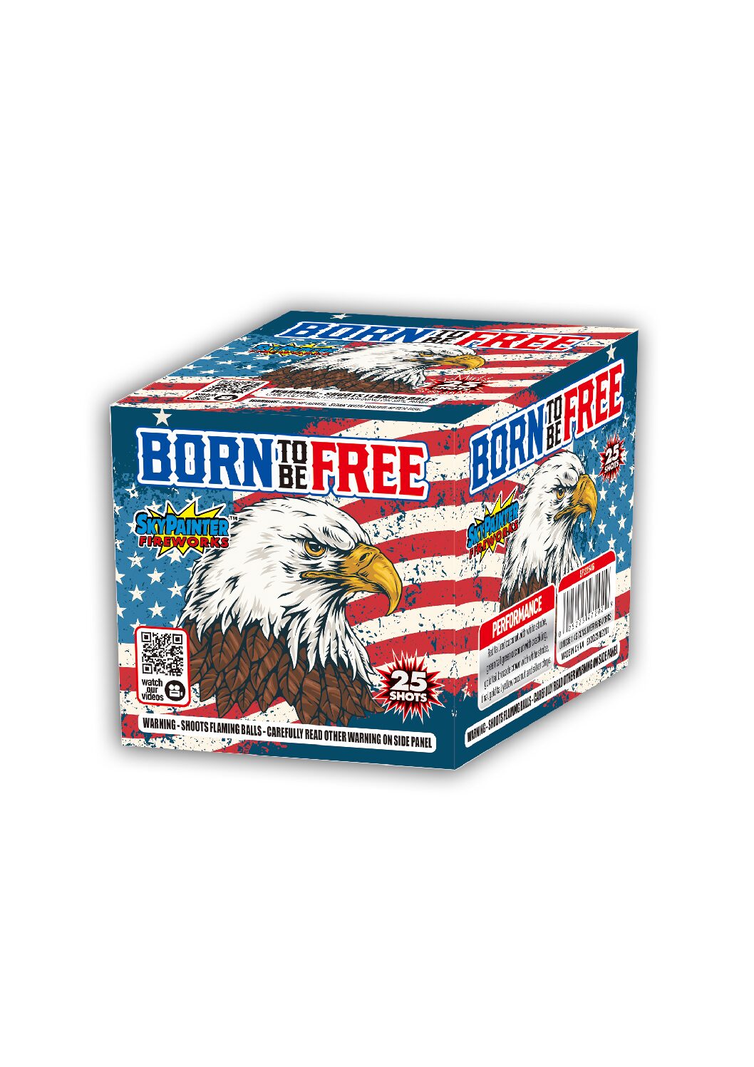 SP22546 SKYPAINTER FIREWORKS BORN TO BE FREE 25 SHOT'S