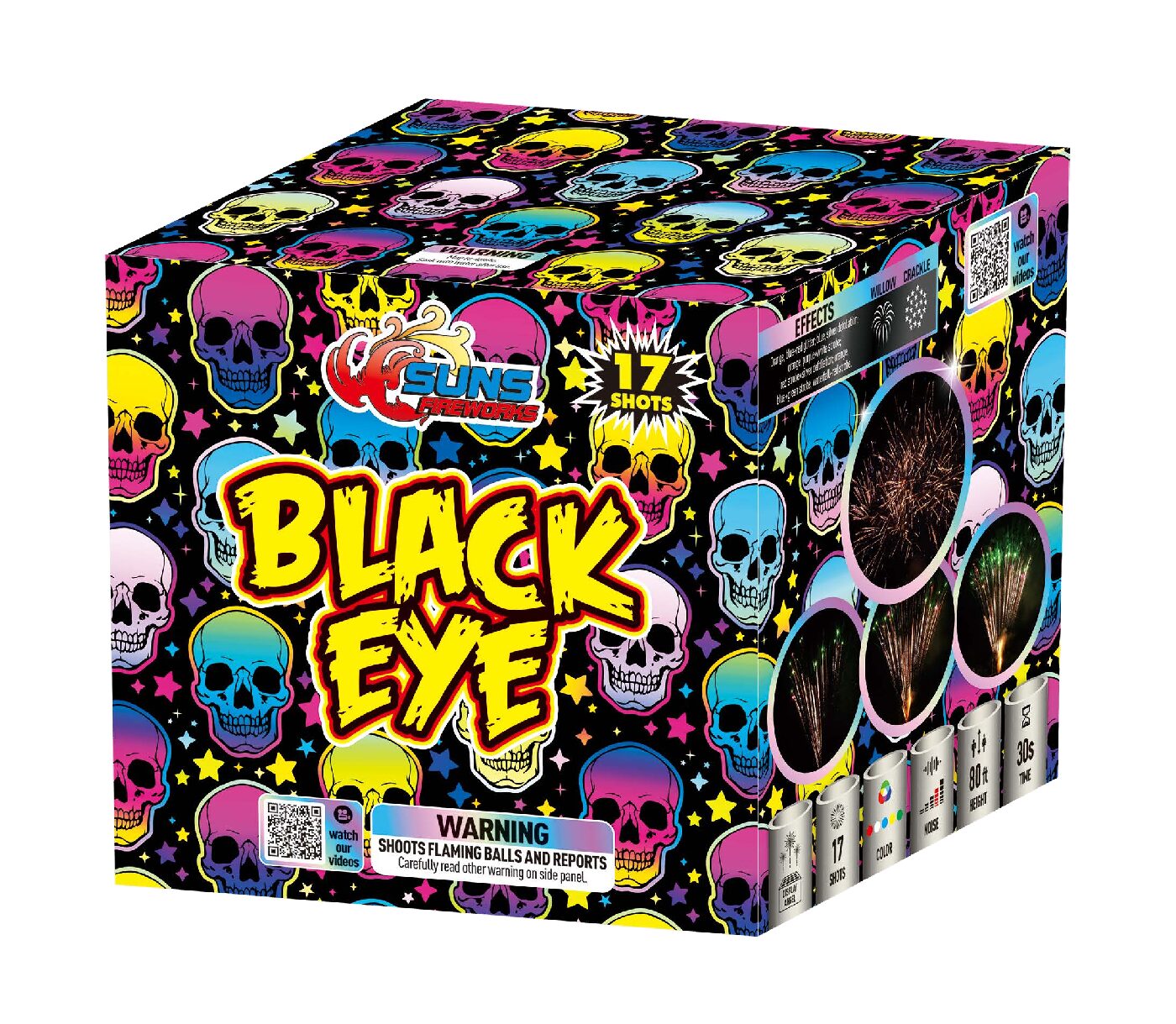 SSRP2307 SUNS FIREWORKS BLACKEYE 17 SHOTS